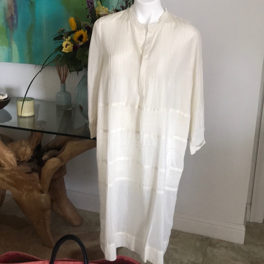 Johnny Was AYU Paneled Tunic - Ecru - Size XS